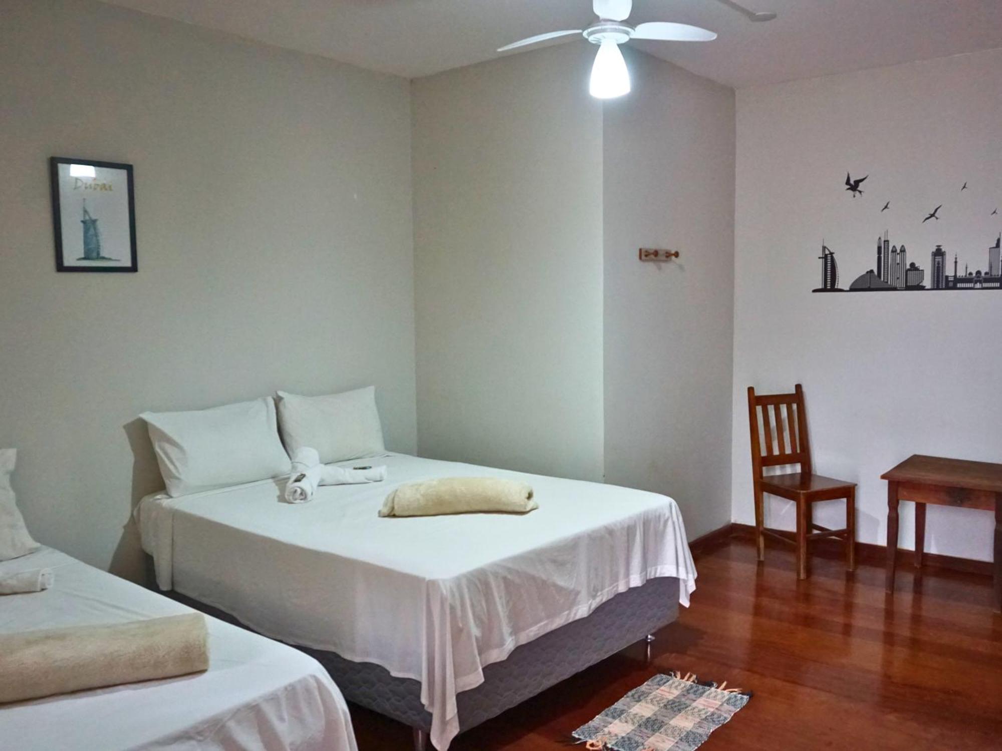 Quarto Triplo com Vista do Jardim