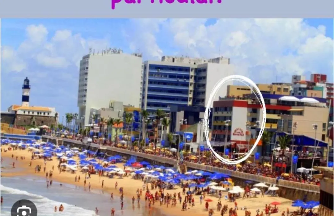 Belissimo Flat Direto Na Praia Da Barra - Flat Beira Mar No Circuito Do Carnaval-1