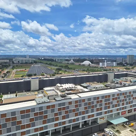 Hotel Vision Hplus, Flat Moderno E Completo Com Varanda, Brasilia-3
