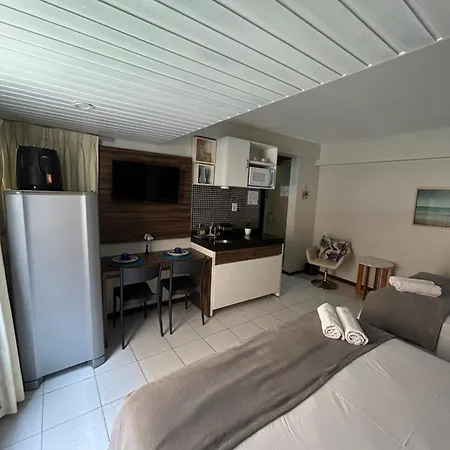 Flat 112 equipado na beira mar de Tambaú-3