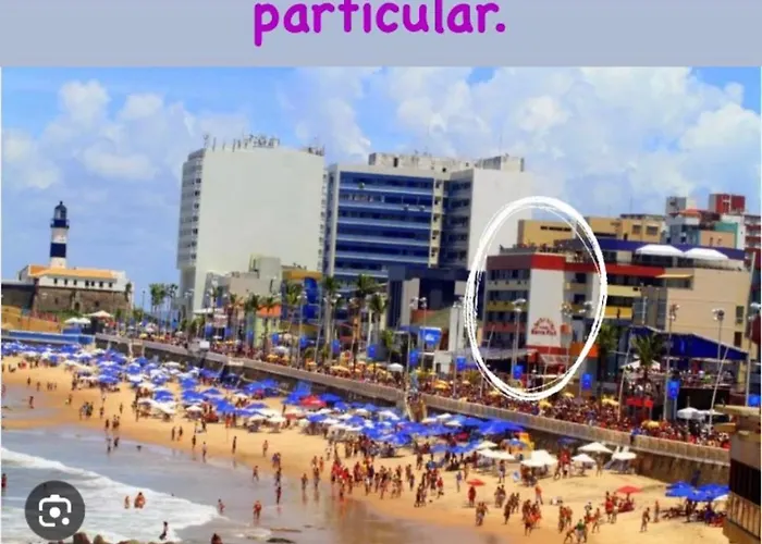 Belissimo Flat Direto Na Praia Da Barra - Flat Beira Mar No Circuito Do Carnaval Salvador che accetta animali